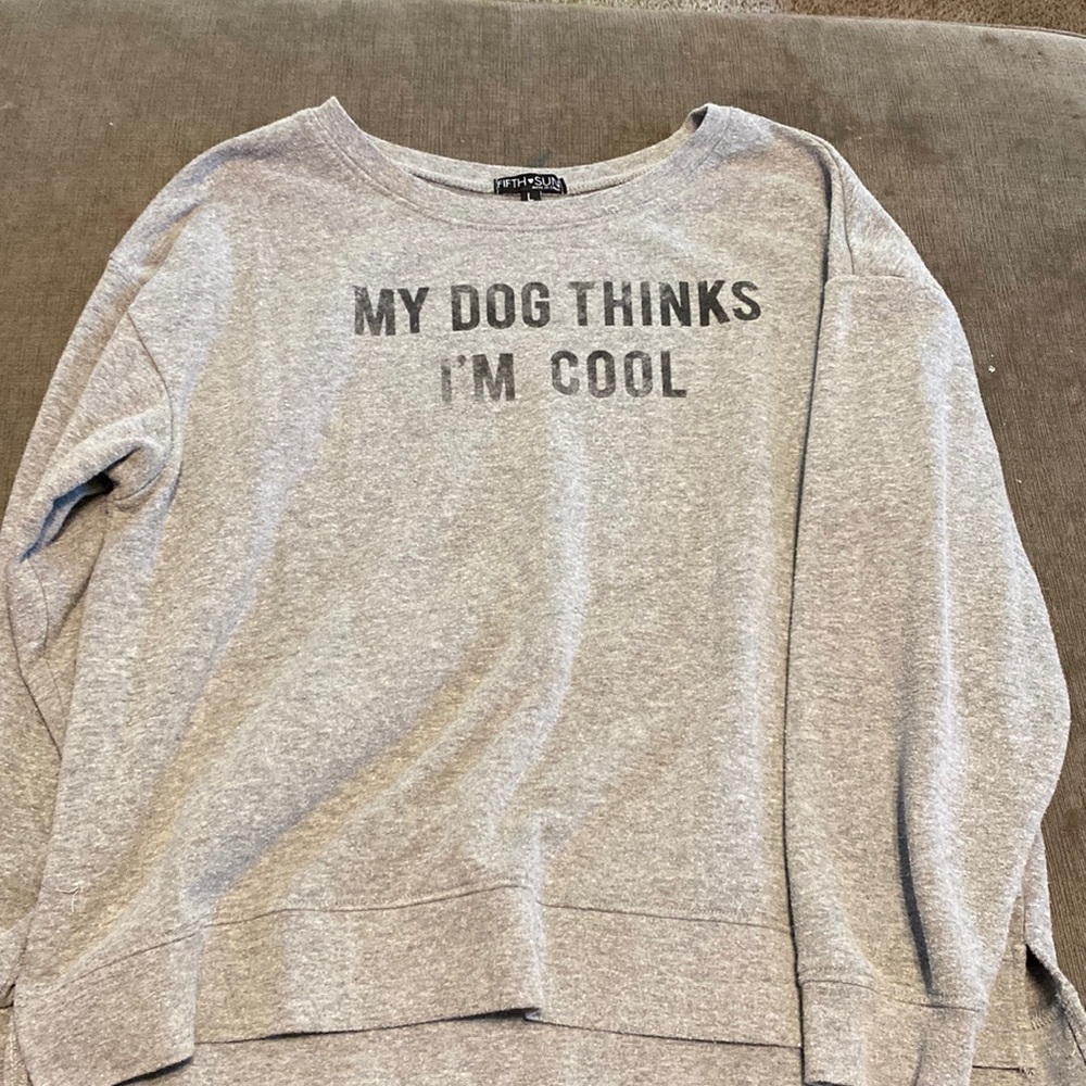 Gray sweatshirt